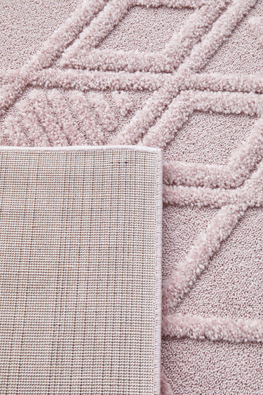 Mari Lisa Pink Diamond Pattern Rectangle Rug